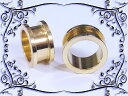 フレッシュトンネル ゴールド 5/8G No,700【ピアッシング / ボディーピアス / プラグピアス / ホールピアス / ピアス ジュエリー / ピアス ...