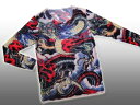 【 刺青風 】 超リアル プリント フィット シャツ 青龍 【6】 【TATTOO / タトゥーシャツ / 入れ墨シャツ / 入墨シャツ / 刺青シャツ / タトゥーTシャツ / プリントTシャツ】