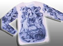 【 刺青風 】 超リアル プリント フィット シャツ 観音&鯉 【23】 【TATTOO / タトゥーシャツ / 入れ墨シャツ / 入墨シャツ / 刺青シャツ / タトゥーTシャツ / プリントTシャツ】