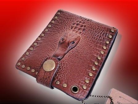 クロコデザイン　 2つ折財布　No,80