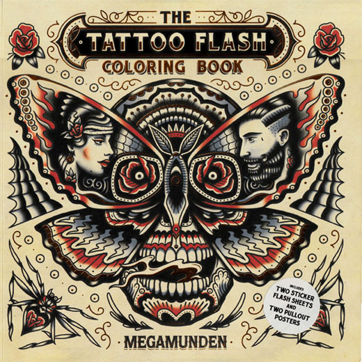 楽天ボディデコデザイン本　【 THE TATTOO FLASH COLORING BOOK 】　【TATTOO / tattoo / タトゥー / 入れ墨 / 入墨 / 刺青 / トライバル / タトゥーマシン / タトゥーキット / タトゥー用品 / タトゥーデザインブック / タトゥーセット / タトゥーニードル / タトゥー針】