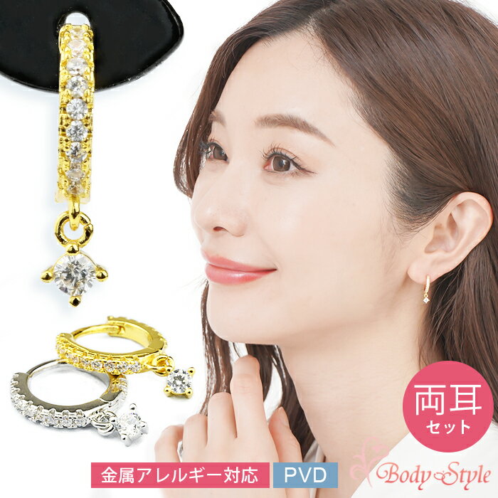 【両耳セット】フープピアス 小さめ 金属アレルギー対応 リングピアス セグメントリング 耳たぶ リング ピアス かわいい 医療用 ステンレス サージカルステンレス