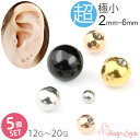 【高評価4.71点】キャッチのみ 5個セット ボディピアス キャッチ パーツ ボール 2mm 12G 14G 16G 18G 20G ボールキャッチ 小さい 極...