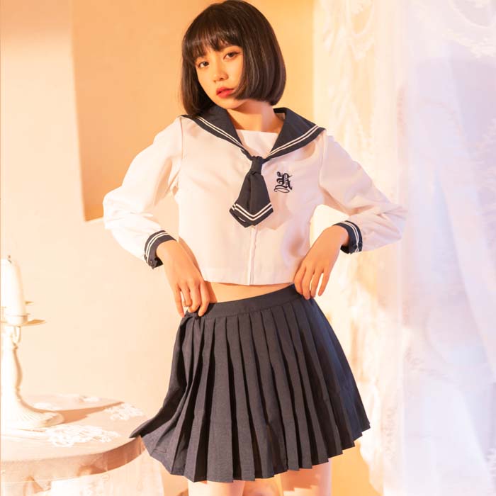 制服 コスプレ ハロウィン コスプレ セーラー服 セーラー 制服 長袖 スカーフ 衣装 フルセット 仮装 衣装 コスチューム こすぷれ コス おすすめ 可愛い 男ウケ セクシー 大きいサイズ 大人 レディース ハロウィンコスプレ コスプレ衣装 あす楽 可愛い コスプレ