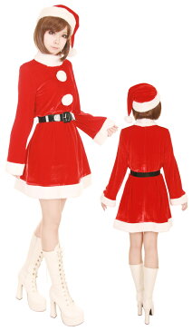 サンタ コスプレ サンタクロース ワンピース 帽子 クリスマス サンタコス セット 大人 セクシー レディース コスチューム コスチューム一式 サンタクロース 衣装 仮装 あす楽 可愛い 男ウケ ハロウィン コスプレ コス