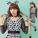 《店内全品20％OFF》コスプレ 衣装 ハロウィン ライトダルメシアン コスチューム アニマル ダルメシアン 耳 肉球 犬 ラブリーダルメシアン ハロウィンコスチューム ハロウィンコスプレ コスプレ衣装 仮装 あす楽 可愛い 衣装 おすすめ 大きいサイズ セット