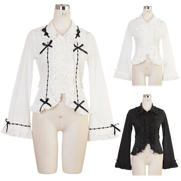 【10%offクーポン配布中】【マスクプレゼント中!!】コスプレ ブラウス シャッツ レディース ゴスロリ ロリータ ゴシック メイド服 衣装 コスチューム アニメ 通販 文化祭 学園祭 衣装 あす楽
