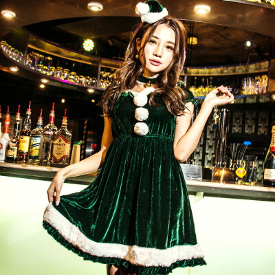 サンタコスチュームパイロンガールコスプレクリスマスセクシー衣装ハロウィンM〜2Lサイズあり4色展開3点セットcostume357ハロウィン衣装