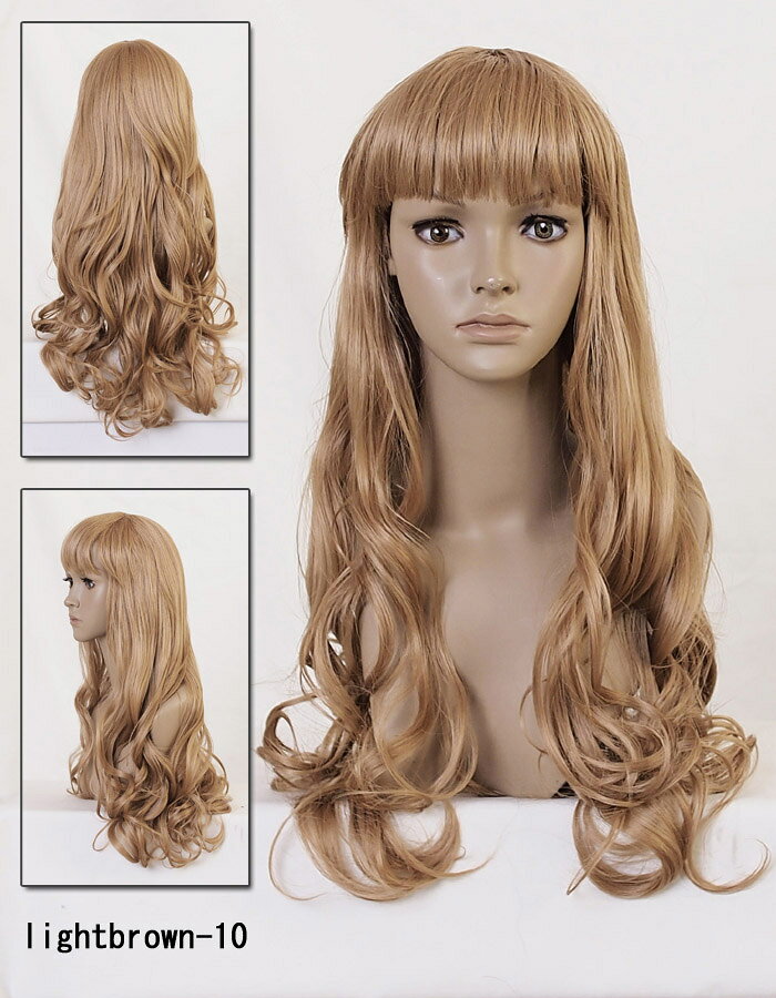 【クーポン利用で15%OFF】 ウィッグ ロング 巻髪 フルウィッグ かつら 70cm ハロウィン コスプレ 仮装 大人 女性 レディース 人気 衣装 耐熱 自然 前髪 つけ毛 ヘアアレンジ カール ゆるふわ ふわふわ 巻き髪 女装 男の娘 簡単 かわいい 可愛い 即日発送 bodyline-10013635 ボディーライン サンプル画像3