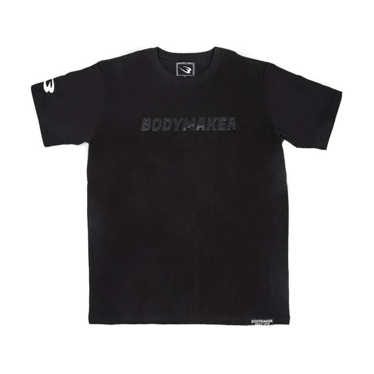 乐天商城 - 【マラソン期間限定★ポイント15倍】　BODYMAKER プリントTシャツ3 L ブラック BODYMAKER ボディメーカー BODYMAKER プリントTシャツ 半袖 ハーフスリーブ エナメル系プリント 光沢 ロゴT 立体Bロゴ バックプリント 綿100% コットン100%