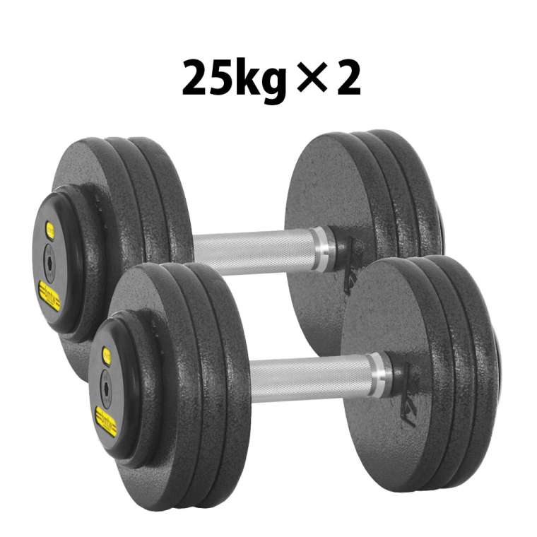 ジム用ハンマートーンダンベル 25kg 2個セット BODYMAKER ボディメーカー 筋トレ 腹筋 体幹トレーニング ベンチプレス トレーニング プレート バーベル ウエイトトレーニング トレーニングマシン 筋トレ器具 鉄アレイ ダンベル