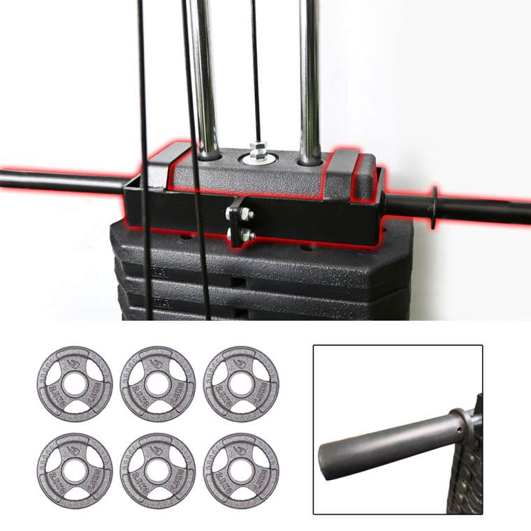 ホームジムDX(TM066)用 プレートバーオプション オリンピックプレートセット BODYMAKER ボディメーカー..