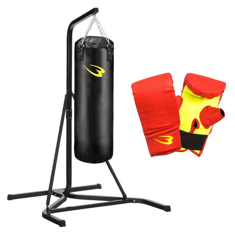 サンドバッグスタンド5セット2 130cm パンチンググローブセット2 BODYMAKER ボディメーカー 筋トレ ボクシング ストレス解消 格闘技 グローブ 空手 ジム 自宅 ストレス発散 キックボクシング テコンドー トレーニング 総合格闘技 サンドバッグ ボクサー