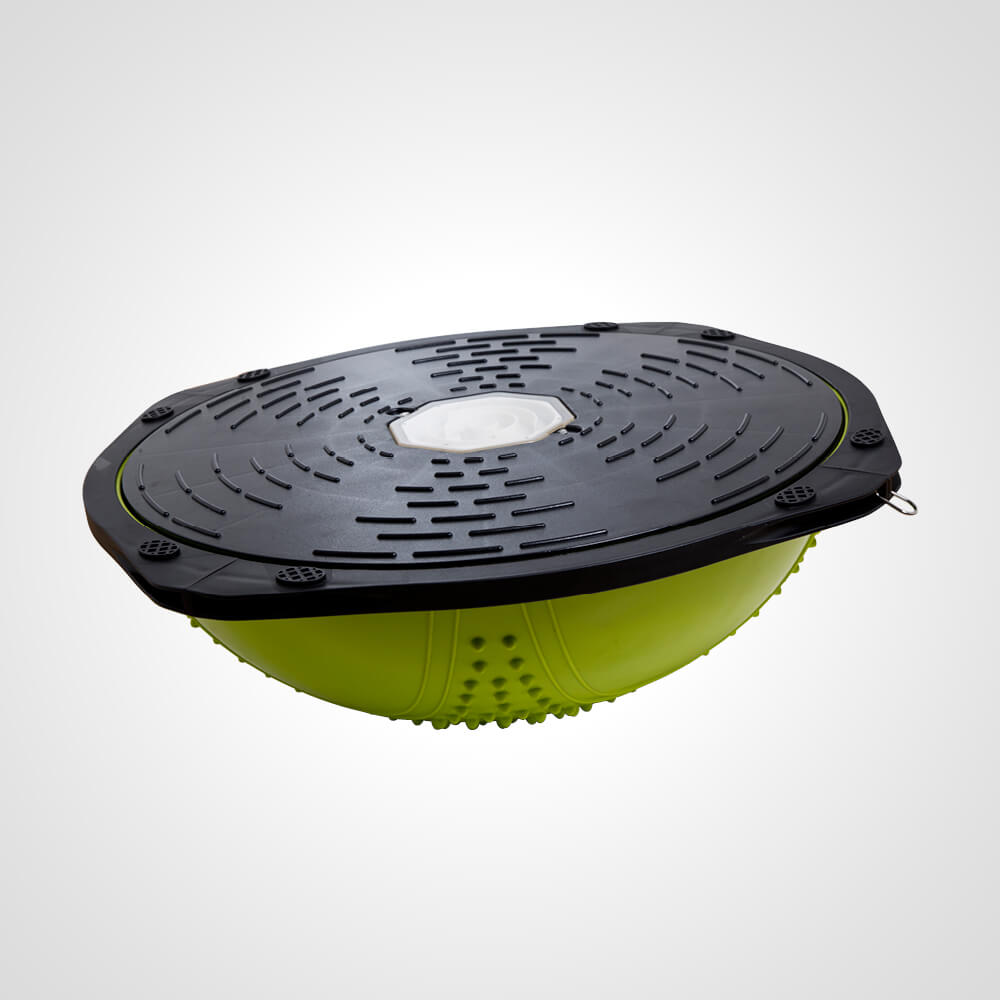 半円型フィットネスボール　チューブ付き2【BODYMAKER ボディメーカー】シェイプアップ ダイエット ジムボール バランスボール コアトレーニング インナーマッスル フィットネスボール バランス ピラティス 腹筋 姿勢 自宅で簡単格安セール情報　楽天　通販