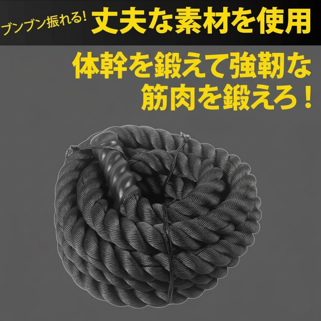 bmtwトレーニングロープ 9m 直径50mm BODYMAKER ボディメーカー 縄 筋力 体幹強化 有酸素運動 シェイプアップ 全身 腹筋 背筋 筋トレ トレーニング フィットネス エクササイズ ダイエット ストレッチ 全身運動