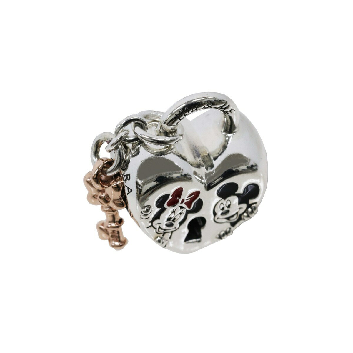 PANDORA パンドラ チャーム Disney Mickey Mouse & Minnie Mouse Padlock 780109C01