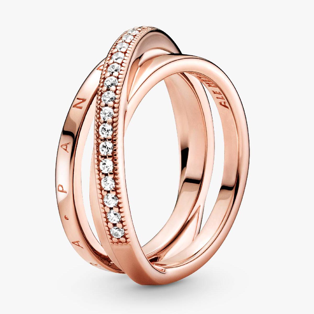 パンドラ PANDORA リング Crossover Pave Triple Band Ring 189057C01