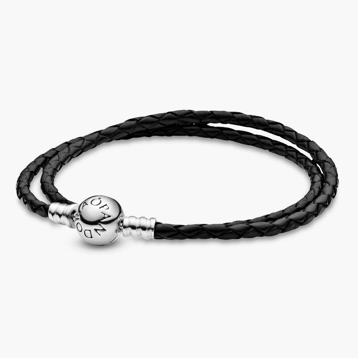 パンドラ PANDORA ブレスレット Double Black Leather Bracelet 590745CBK
