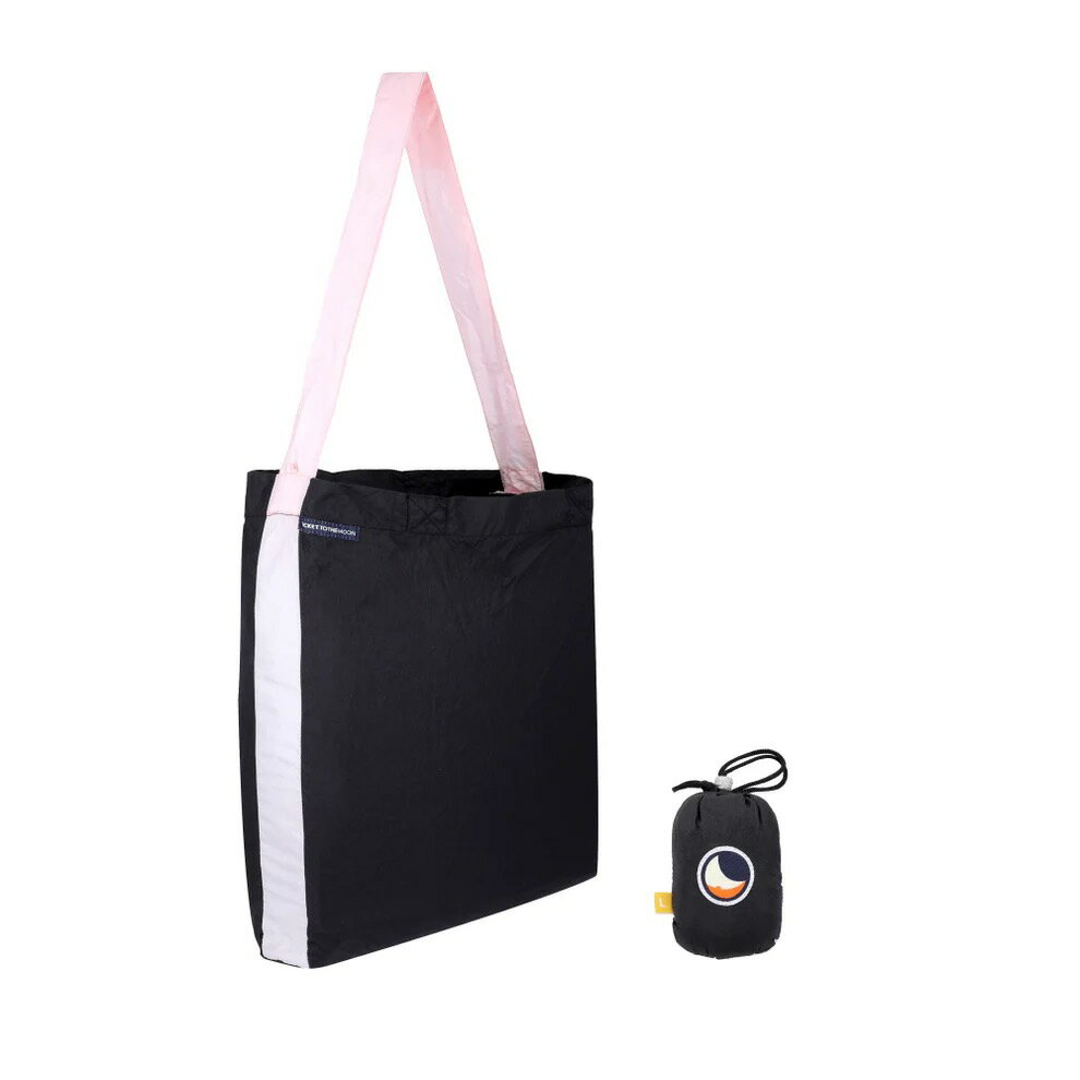 乐天商城 - Ticket To The Moon チケットトゥザムーン エコバッグ ラージ 30L Black / Baby Pink TMEBL0783