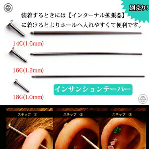 16G14Gターコイズ人生の旅を守り、幸運をもたらす石インターナルラブレットトラガスへリックスボディピアス【BodyWell】