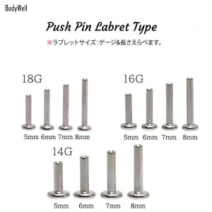 挿すだけ装着プッシュピン18G16G14G18K18金ゴールドトリニティまるでダイヤモンドのような輝きプレミアムジルコニアチタンピアス金属アレルギー対応ラブレットスタッズボディピアス