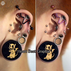 14Gカラバリ豊富グラフィックデザインインダストリアルボディピアスBodyPierce軟骨ピアス【BodyWell】