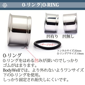 7mm0G9mm00Gシングルフレアアイレットハイポリッシュステンレス316Lトンネルピアスホールピアスボディピアス【BodyWell】