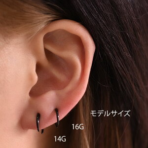 16G14GブラックシンプルCLAWセプタムピアスフックピアスロブ軟骨ピアスステンレスピアスボディピア