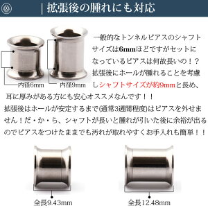 21mmスタジオでも使用ダブルインターナルフレアインサッション拡張器とピアスがセットボディピアス【BodyWell】