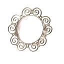 訳あり在庫1点 拡張ピアス ペア販売 24mm バリネンス フラワー シルバーピアス ダブルフレア ラージピアス ボディピアス