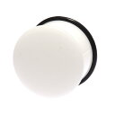 訳あり在庫1点 19mm ホワイト アクリルピアス シングルフレア 拡張ピアス ボディピアス