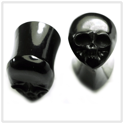 楽天BodyWell ボディピアス拡張ピアス 12mm （000G） （1/2） ティアドロップ スカル フェイス プラグピアス ボディピアス ロブ