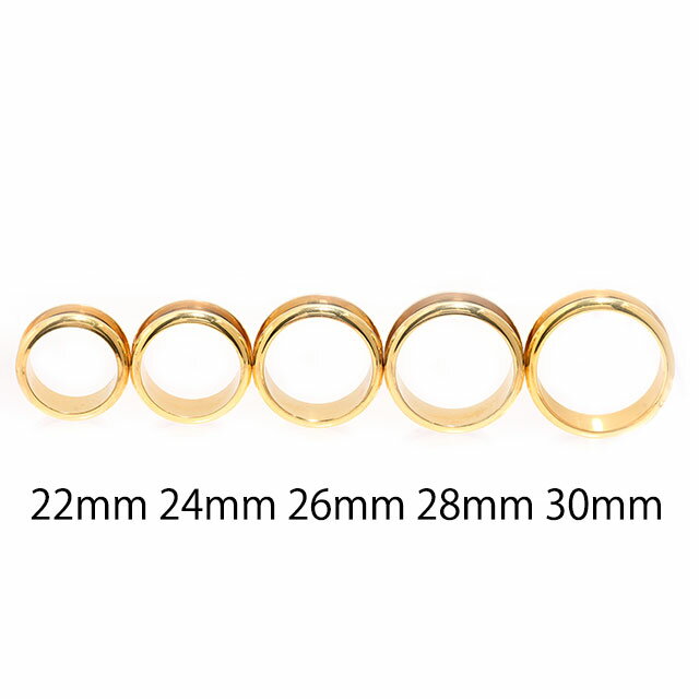 ボディピアス 22mm 24mm 26mm ゴールド ラウンド トンネルピアス 拡張ピアス ロブ 軟骨ピアス ステンレス つけっぱなし