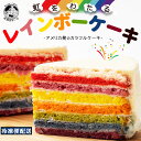 レインボーケーキ 5号 誕生日ケーキ バースデーケーキ アメリカ発 カラフルケーキ スイーツ ケーキ お祝い 記念日 ギフト サプライズ パーティー インスタ映え びっくり 面白い 子供 お取り寄せグルメ