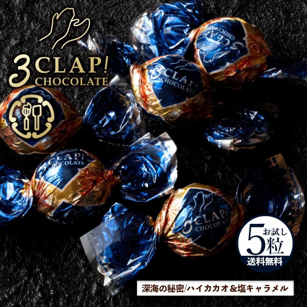 TV放送で話題殺到!「3CLAP!CHOCOLATE 深海の秘密(ハイカカオ&塩キャラメル)1箱(5粒)」 送料無料 [ スリークラップチョコレート チョコレー...