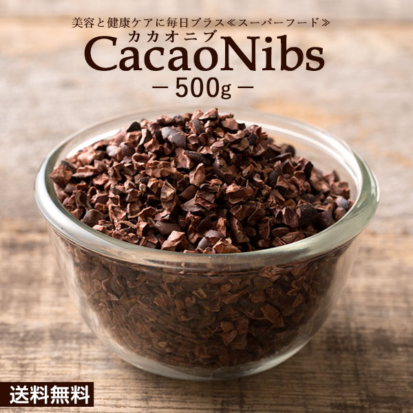 【5月中★エントリーでポイント10倍】 カカオニブ 500g 訳あり カカオ スーパーフード チョコチップ 送料無料 カカオ ポリフェノール 食物繊維 美容 健康 チョコレート チョコ カカオ豆 製菓 製パン 材料 トッピング お試し お手軽お徳用 グルメ お買い物マラソン