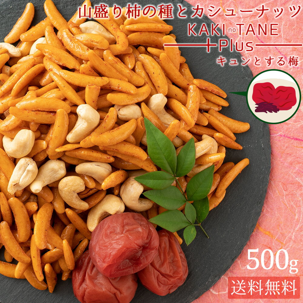 【5月中★エントリーでポイント10倍】 カシューナッツ 柿の種 梅しそ味 送料無料 大容量 500g 訳あり 山盛り柿の種とカシューナッツ 柿ピーではなく柿カシュー!? 柿の種プラスで止まらない美味しさ お菓子 おつまみ 訳あり スイーツ ナッツ 子供 おやつ