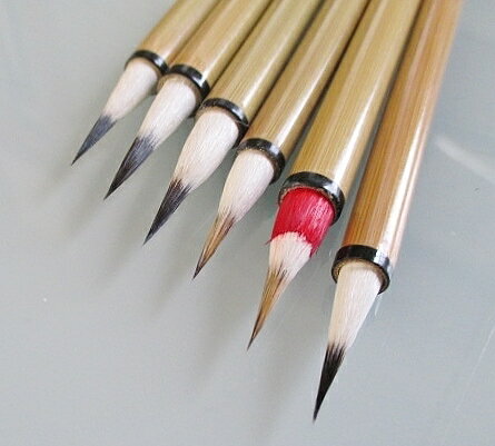 栗成 唐筆 お試し6種セット定価8,580円(総額)【小筆 細筆 書道用筆 写経筆 書道筆 写経用筆】