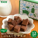 楽天飛騨の牛乳屋・牧成舎【贅沢生クリーム搾りたて生チョコ12粒】高級チョコレート チョコレート 洋菓子 入学祝 母の日 生チョコ 生チョコレート プレゼント プチギフト 2000円 3000円 自分用 お返し ちょっとしたプレゼント 高級 牧成舎