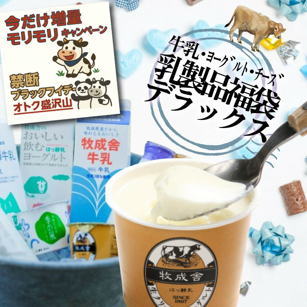 今だけ10%増量!禁断のブラックパンダフライデー&年末企画!【乳製品5000円福袋】もったいない 訳アリ ご褒美 福袋 食品 2026 在庫処分 スイーツ おつ...