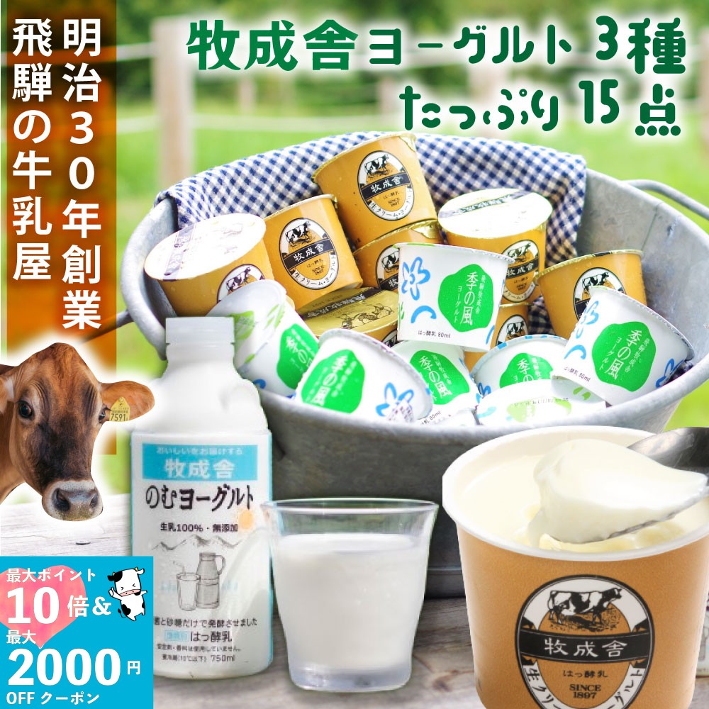 最大P10倍＆最大2000円OFFクーポンでオトク！【牧成舎ヨーグルトセット】ギフト ヨーグルト 詰 ...