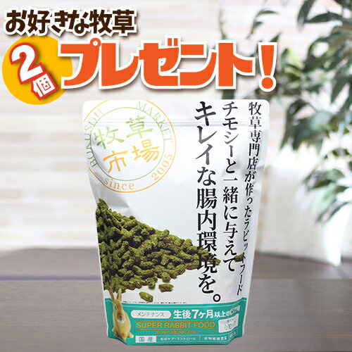 【期間限定スペシャルキャンペーン】【1個ご購入でお好きな牧草1kg(500g×2袋)プレゼント！】牧草市場 スーパーラビッ…