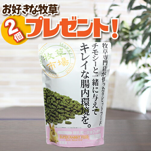 【期間限定スペシャルキャンペーン】【1個ご購入でお好きな牧草1kg(500g×2袋)プレゼント！】牧草市場 スーパーラビッ…