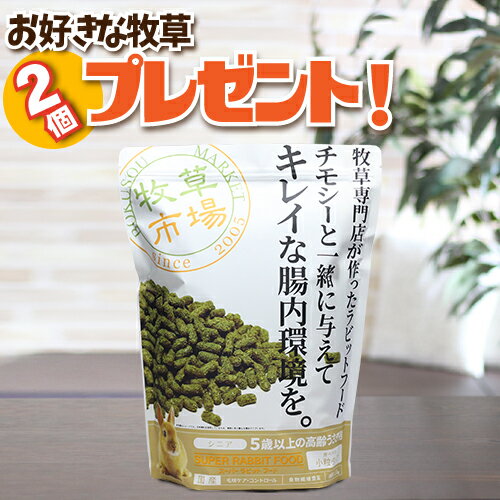 【期間限定スペシャルキャンペーン】【1個ご購入でお好きな牧草1kg(500g×2袋)プレゼント！】牧草市場 スーパーラビッ…