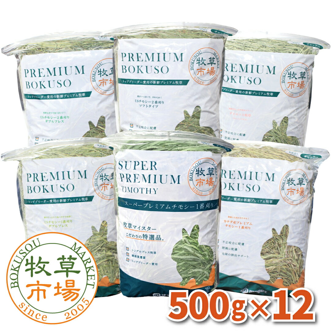 牧草市場 チモシーセット牧草 大 各1kg 6種類