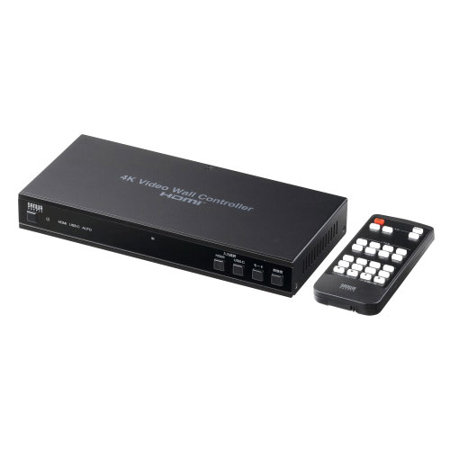 サンワサプライ 4画面ビデオウォールコントローラ 4K対応 ブラック VGA-PHD4VWC【...