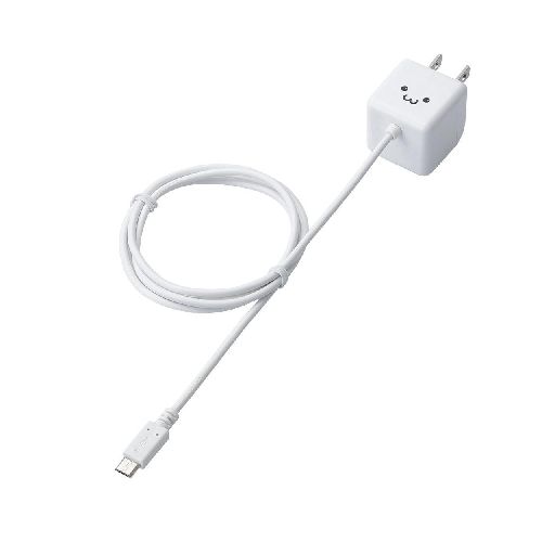 エレコム キューブ型AC充電器(スマホ用・1.8A) 1m ホワイトフェイス MPA-ACMBC102WH【メーカー直送】 エレコム キューブ型AC充電器(スマホ用・1.8A) 1m ホワイトフェイス MPA-ACMBC102WH【メーカー直送】