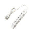 エレコム 個別スイッチ付 省エネタップ 3m 2ピン 6個口 ホワイト T-E5A-2630WH【メーカー直送】(2)