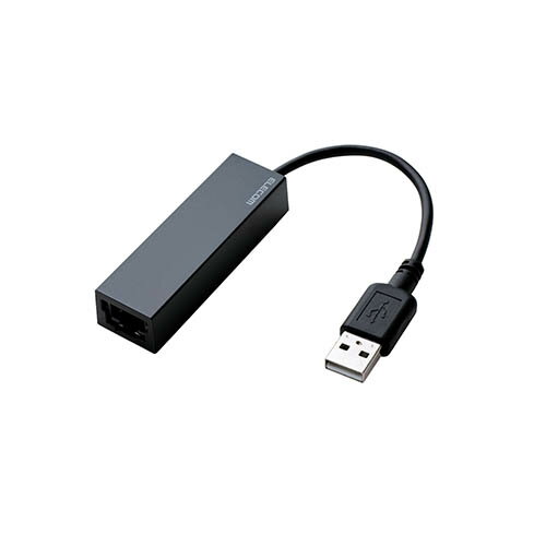 エレコム 有線LANアダプタ/USB2.0/Type-A/ブラック EDC-FUA2-B【メーカー直送】