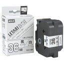 MAX ラミネートテープ 8m巻 幅36mm 黒字・白 LM-L536BW LX90601【メーカー直送】